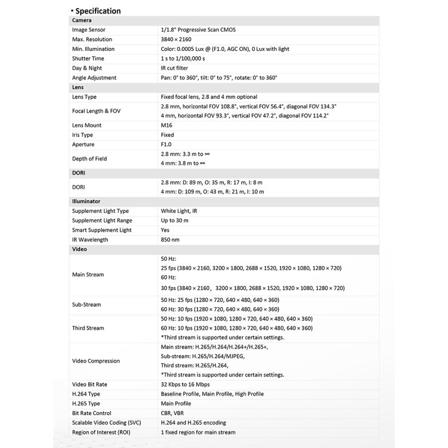 【提携倉庫】[HIKVISION] [IP-8M] 24時間カラーカメラ/DS-2CD2387G3-LIY/侵入検知/人・車両動作検知/顔認識/イベントアラーム/PoE/防水/耐衝撃_2