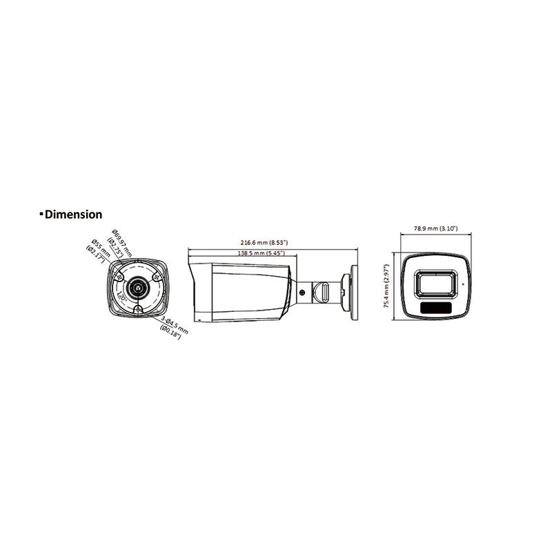 【提携倉庫】[HIKVISION] [ハイブリッド-8M] 4K UHD知能型AIカメラ/DS-2CE17U0T-LF/TVI,AHD,CVI/動き検知ライティング/逆光,露出/40M/防水_3