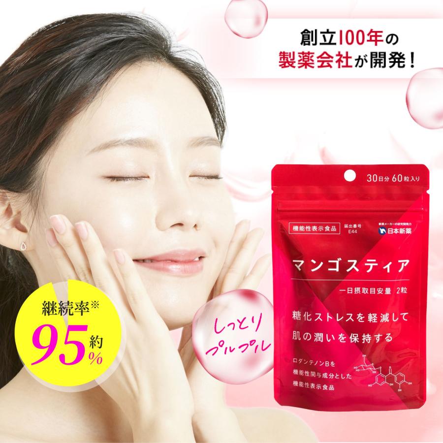 製薬会社の糖化サプリ マンゴスティア 機能性表示食品 糖化ケア 抗糖化