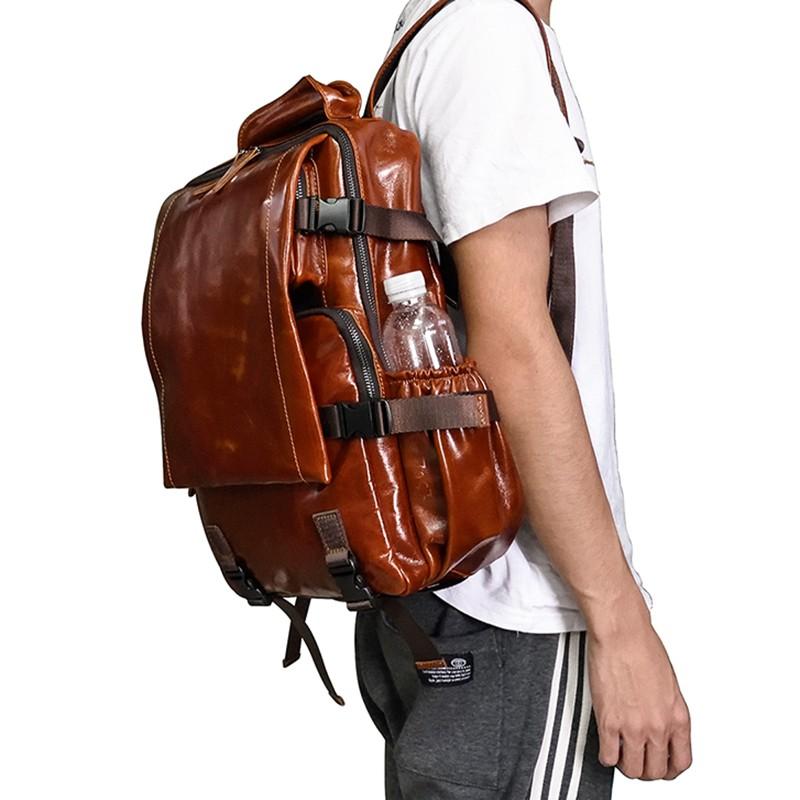 メンズ リュックサック 通勤通学 本革 光沢 リュック 男性 メンズ バックパック 撥水加工 人気 高校生 2色 林間 14インチ対応 Lmbp サンリーバッグ専門店 通販 Yahoo ショッピング