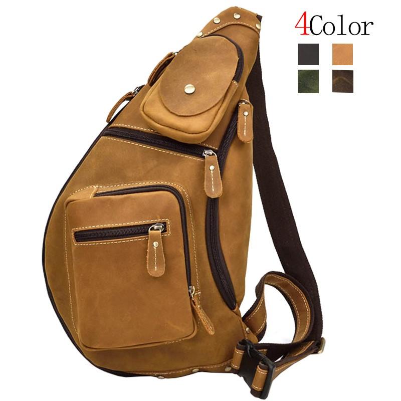 再再販 本革 ボディバッグ メンズ レザー 大容量 マチ拡張 耐久 ワンショルダーバッグ 4色 牛革 ショルダーバッグ 斜めがけ鞄 カジュアル鞄 旅行鞄 Ipad収納 注目ブランド Www Muslimaidusa Org