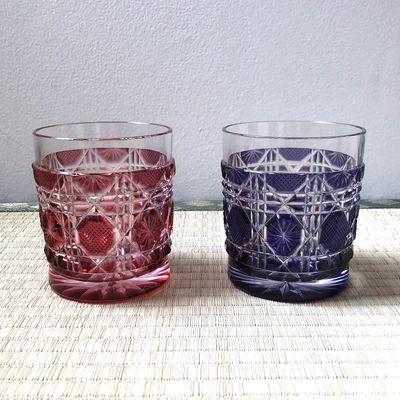 送料無料 ロックグラス ギフト お祝い 誕生日 薩摩びーどろ工芸 グラス 薩摩切子 ロックグラス オールド 金赤 800g にっぽんマルシェyahoo 店 通販 Yahoo ショッピング
