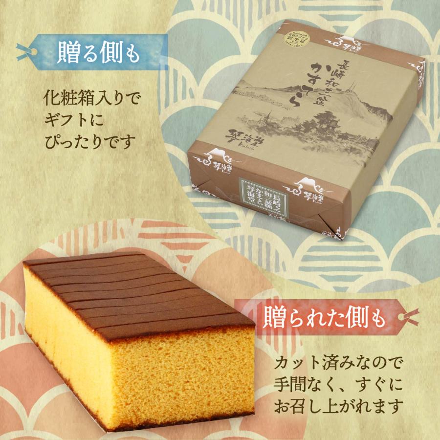 カステラ 送料無料 琴海堂 長崎和三盆かすてら 2号(1号×2本) 20