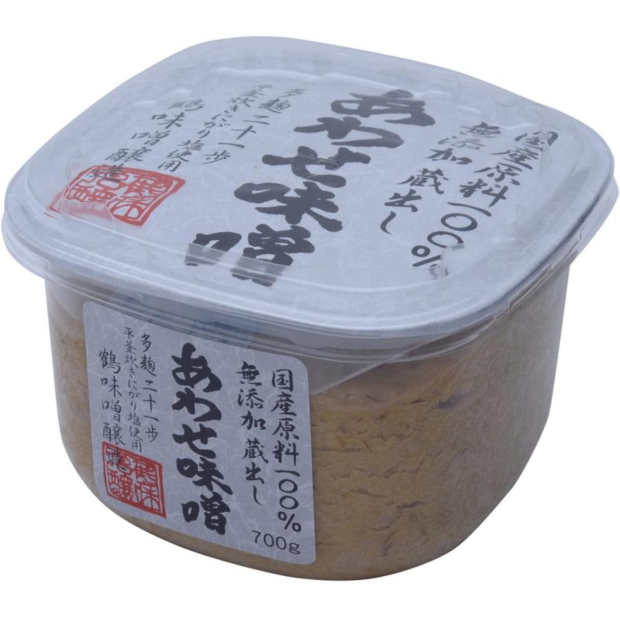 味噌 [鶴味噌醸造] 蔵出し無添加あわせ カップ 700g /国産 福岡県 九州