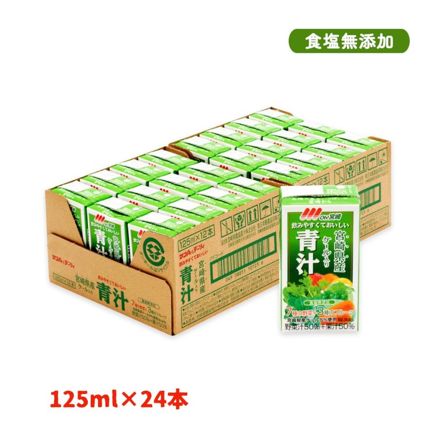 送料無料 [宮崎県農協果汁(サンA)] 【ケース販売】青汁 125ml×24本
