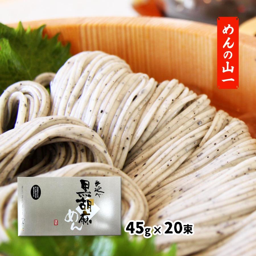 黒ゴマ麺 めんの山一 手延べ黒ごま麺 900g(45g×20束) GB-35 /乾麺 九州