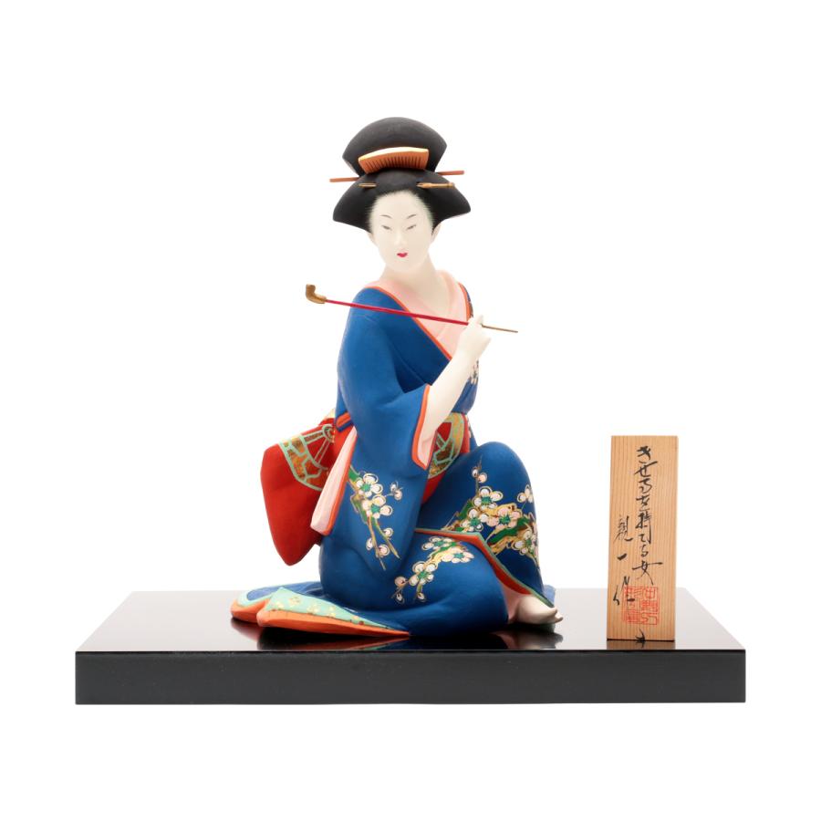 博多人形いとう] 人形 博多人形 きせるを持てる女 親一作 /土産/伝統