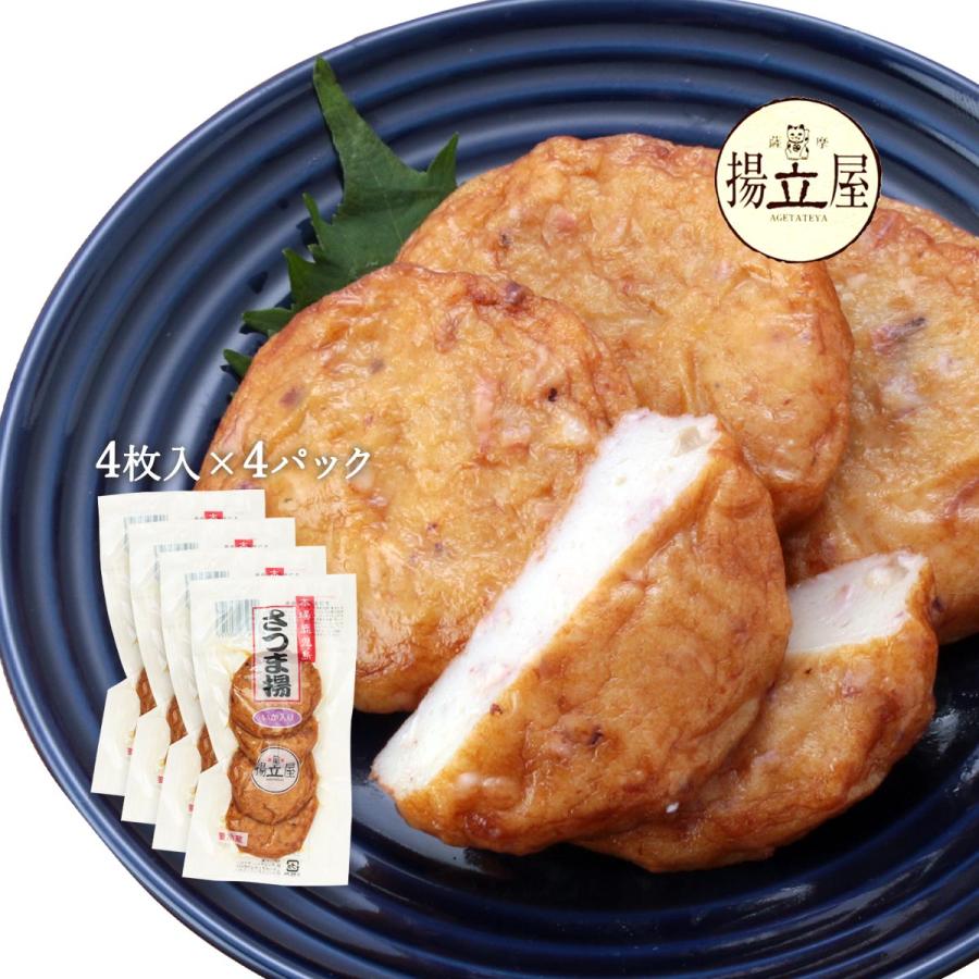 送料無料 [立石食品] さつまあげ さつま揚 いか入り 4個×4袋
