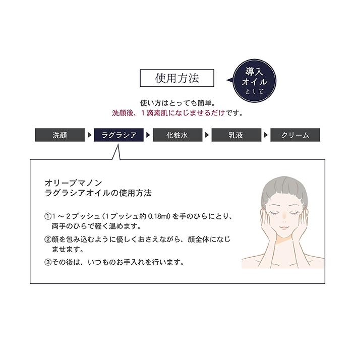 オリーブマノン　ラグラシアオイル　30ml 2本 オリーブマノン ラグラシアオイル 30ml｜美容オイル｜日本