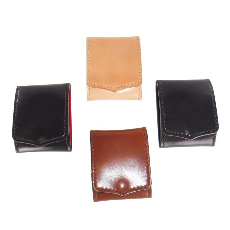 フォールディングコインケース 財布 メンズ コインケース 革 手縫い 丈夫 カード 秋田 キャッスルファイブレザーアート