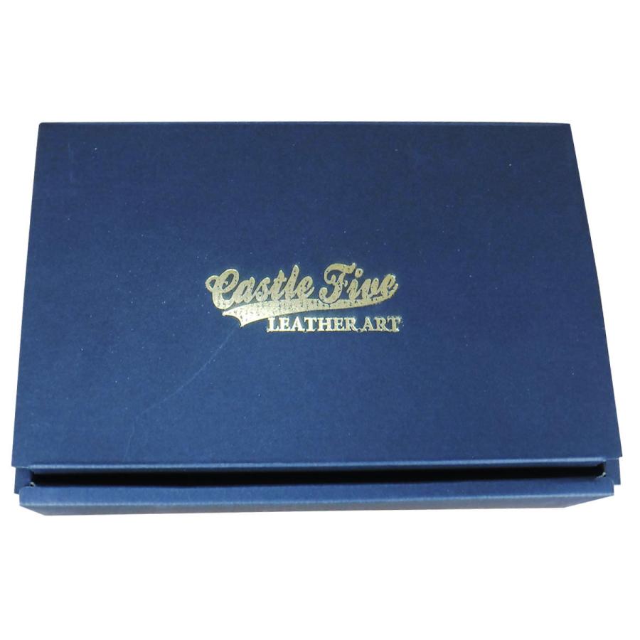 フォールディングコインケース 財布 メンズ コインケース 革 手縫い 丈夫 カード 秋田 キャッスルファイブレザーアート