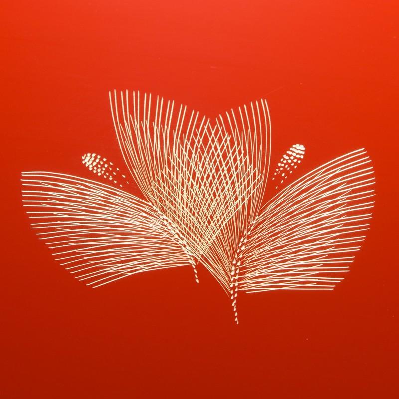 輪島塗 丸盆 漆器 寿松沈金 沈金彫 輪島漆器 日本 伝統工芸 国産 木製