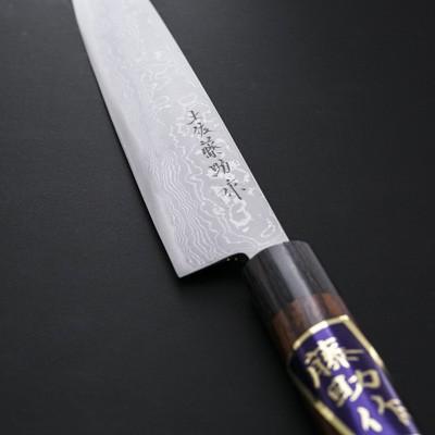 ダマスカス 鍛造炭焼き 青鋼多層鋼柳 柳刃270mm 刺身包丁 270mm