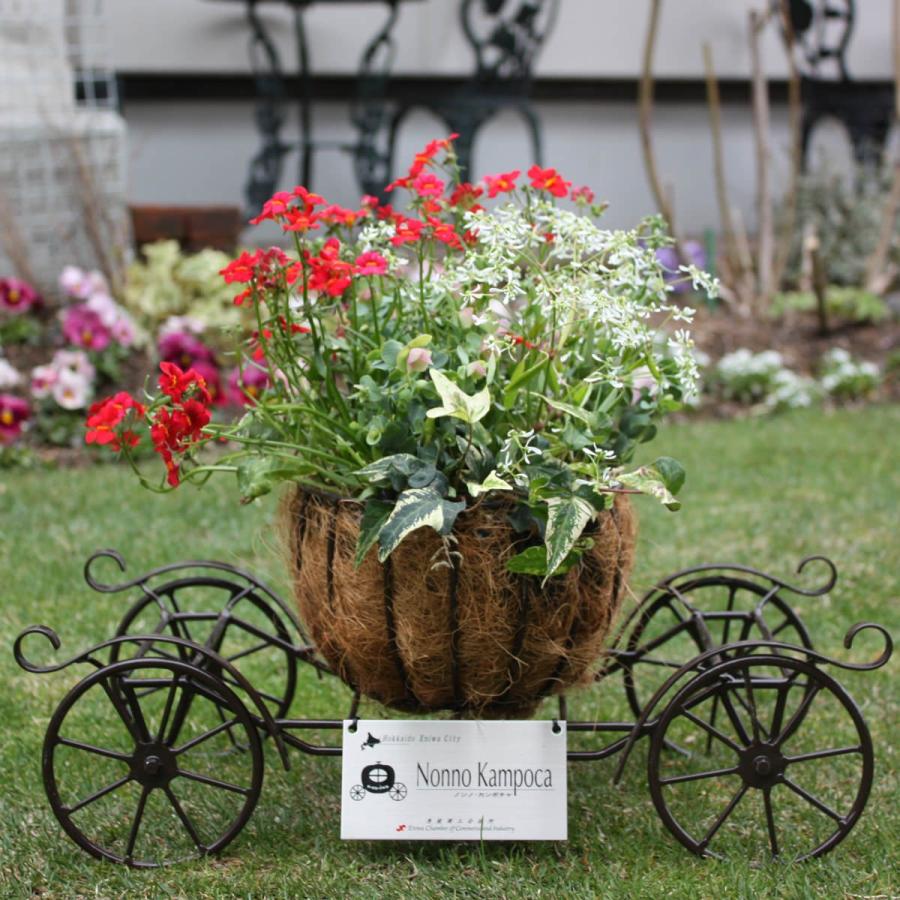 国際ブランド プランター おしゃれ 小型 花馬車 花台鉢 ラック 観葉植物 フラワースタンド 日本製 恵庭商工会議所 北海道 送料無料 ポイント消化 Riosmauricio Com