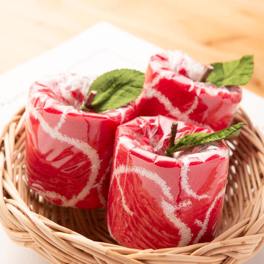 りんご柄タオルハンカチ みぃ〜つけた ハンカチセット かわいい 青森