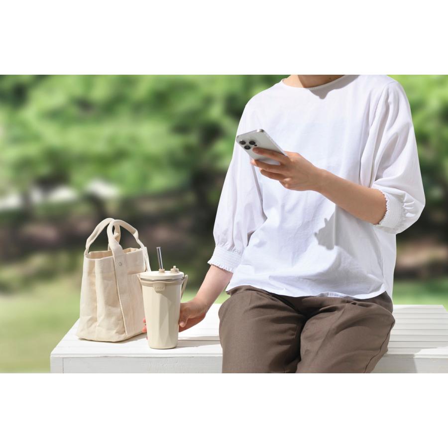 トート ストロー付2Wayタンブラー570ml アイボリー RH-1760【北海道