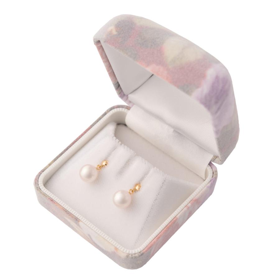 Pearl アコヤ本真珠 K18 ブラピアス 7.5-8.0mm 真珠 ピアス パール