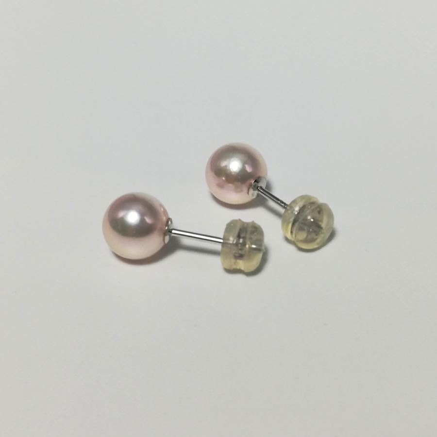 花珠真珠 ピアス 伊勢志摩産 アコヤ本真珠 7mm K14WG アクセサリー 