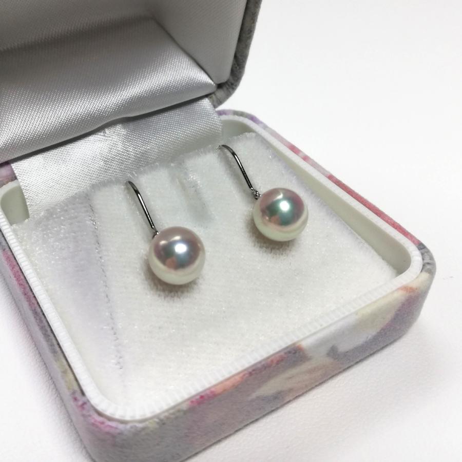 花珠真珠 フックピアス 伊勢志摩産 アコヤ本真珠 8mm K14WG 