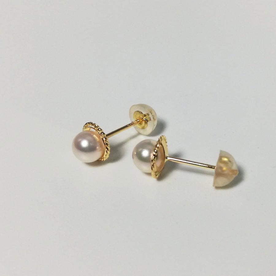 三重県伊勢市　本真珠 あこや真珠 本パール パール 18金 K18 ピアス 花珠 花珠真珠 ピアス 伊勢志摩産 アコヤ本真珠 4.5mm K18 アクセサリー