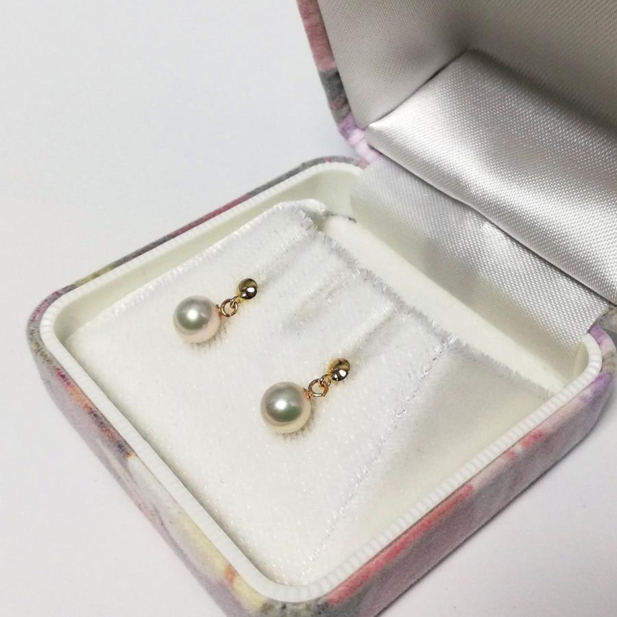 花珠真珠 ブラピアス 伊勢志摩産 アコヤ本真珠 5.5mm K18 アクセサリー 