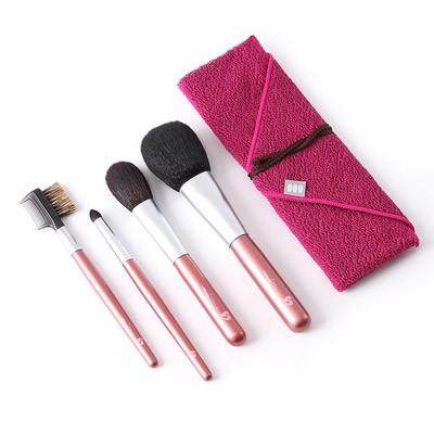 熊野筆 瑞穂 Mizuho Brush 化粧筆 4点 セット 良質な素材と高い品質 熊野化粧筆 〈 発色が綺麗な4本セット 〉筆包み