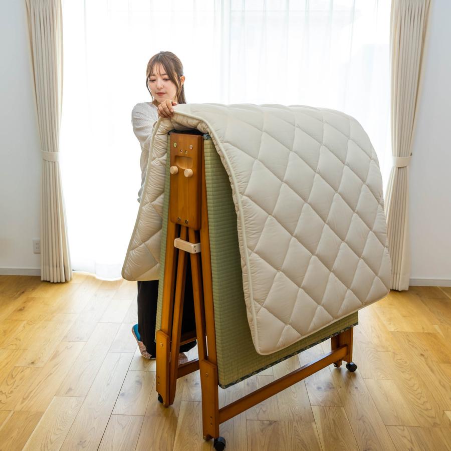 中居木工 畳ベッド ハイタイプ S BR ベッド 寝具 シングル 国産 