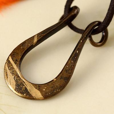 伝統技術、漆と金彩でデザインした　OLD TIME ペンダント（馬蹄）　流工房・岩手県 送料無料 ポイント消化_2
