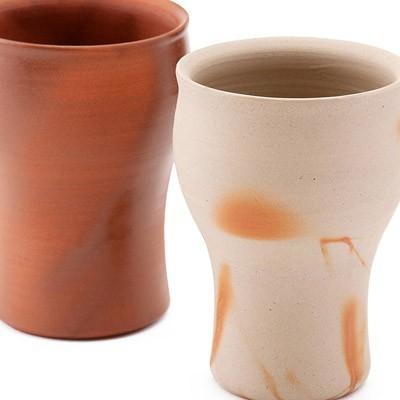 作家物　備前火襷（ひだすき）片口　陶芸作品　未使用 備前焼フリーカップ 緋色 緋たすき 猪俣政昭 作家 ひだすき ひ