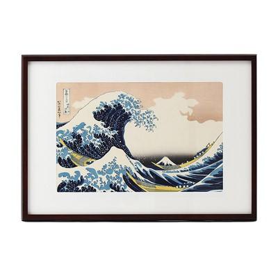 職人の手により手摺りしました　葛飾北斎　木版画「神奈川沖浪裏」額装品 送料無料 ポイント消化 | ブランド登録なし | 01