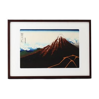 職人の手により手摺りしました　葛飾北斎　木版画「山下白雨」額装品 送料無料 ポイント消化 | ブランド登録なし | 01
