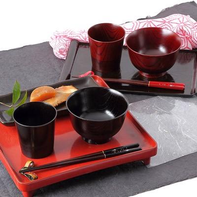 伝統の技術を惜しげもなく込めた逸品 「伝」山中塗 カップ\u0026汁椀ペアセット 送料無料 ポイント消化