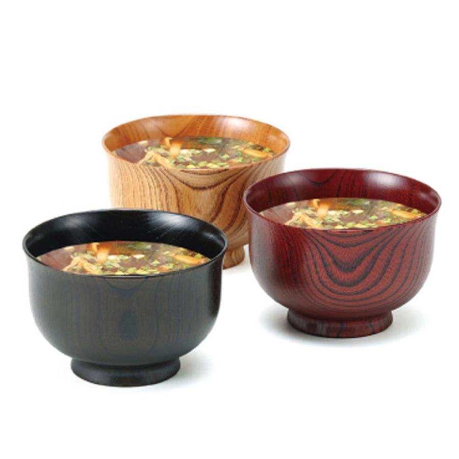 東出漆器 山中塗 欅 汁椀 三色揃 セット 天然木 けやき お椀