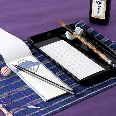 毛筆　書道　額装　新品未使用品 毛筆で“和”の嗜みを 書道毛筆太筆（清新） 小筆（ISHIN）セット 送料