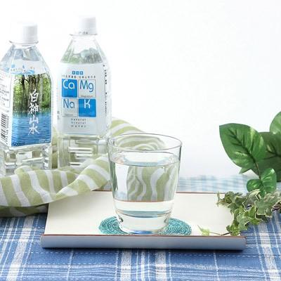 ミネラル ナチュラルミネラルウォーター 白神山水 500ml×48本 水 鉱泉水 超軟水