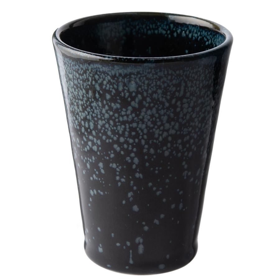 雪夜天目釉フリーカップ 和食器 陶器 コーヒーカップ コップ ビアグラス 青 黒 おしゃれ タンブラー 新潟県 清水焼 羊工房 産直お取り寄せニッポンセレクト 通販 Paypayモール