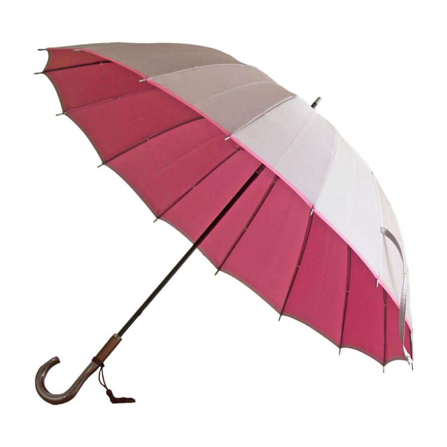 甲州織両面傘「かさね」女性用長傘16本骨 株式会社小宮商店 甲州織の