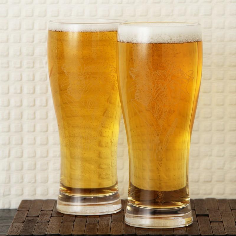 ガラス工芸 蘭文バビーグラス ペア〔340ml×2個〕 アキツ産業株式会社 送料無料 ポイント消化 | ブランド登録なし