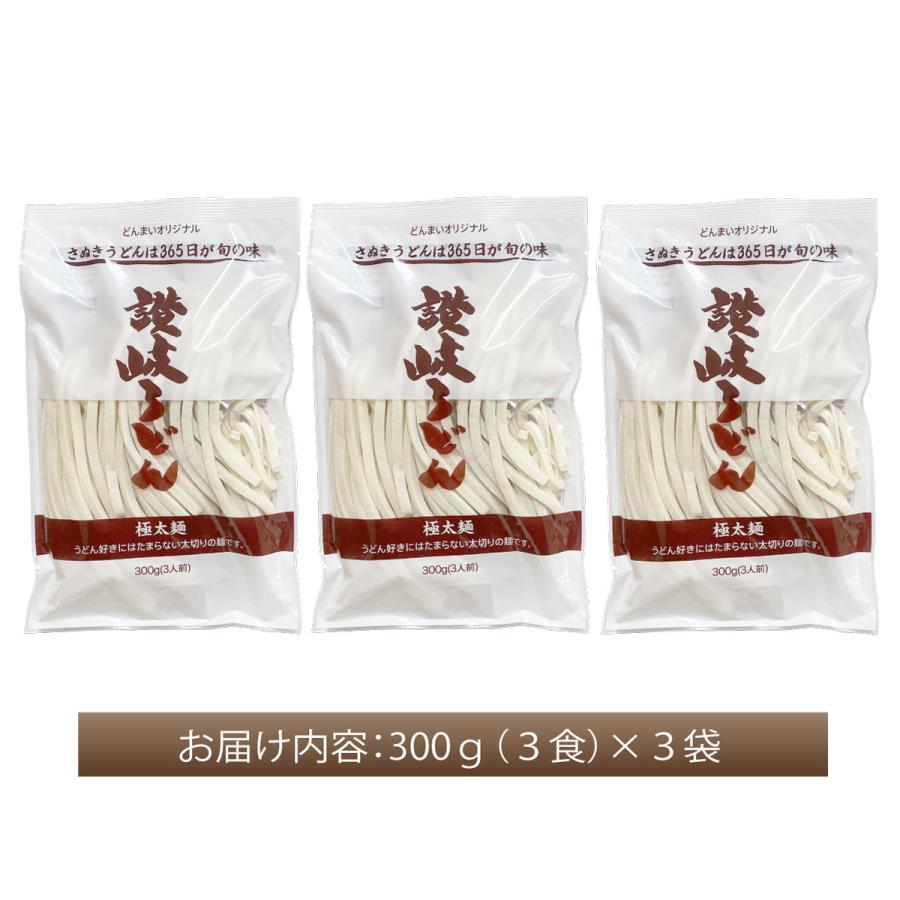 極太麺 讃岐うどん 9食〔300g×3〕 超モチモチ ポスト投函便 初登場 お試し ポイント消化|nipponselect|02