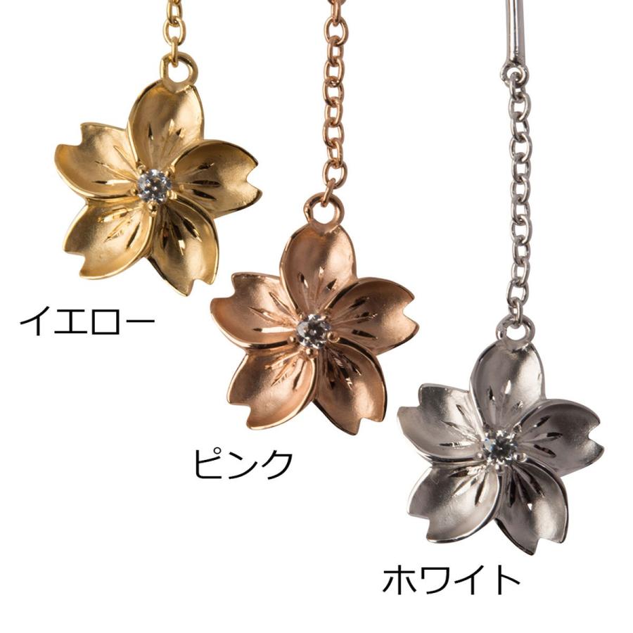 桜ピアス シルバーピアス ゆれるピアス シルバー925 レディース アクセサリー 上品 女性 誕生日プレゼント 株式会社オーダーメイドジュエリーメイ 送料無料｜nipponselect｜02