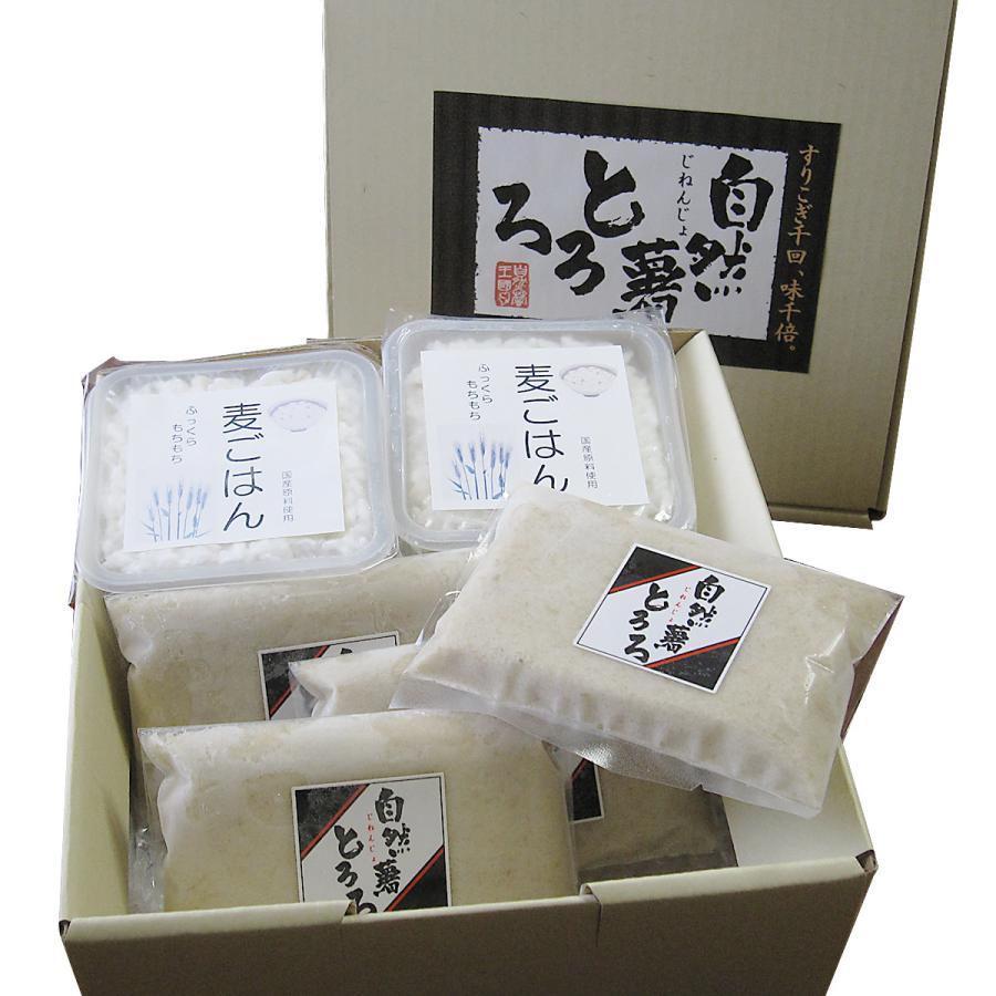 自然薯麦とろセット 4食 九州産 じねんじょ とろろ 冷凍 パック