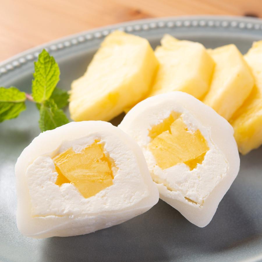 生クリーム大福 パイナップル 冷凍 和菓子 フルーツ大福 パイン 大福 アイス スイーツ おやつ お菓子 高級 栃木 和楽 産直お取り寄せニッポンセレクト 通販 Paypayモール