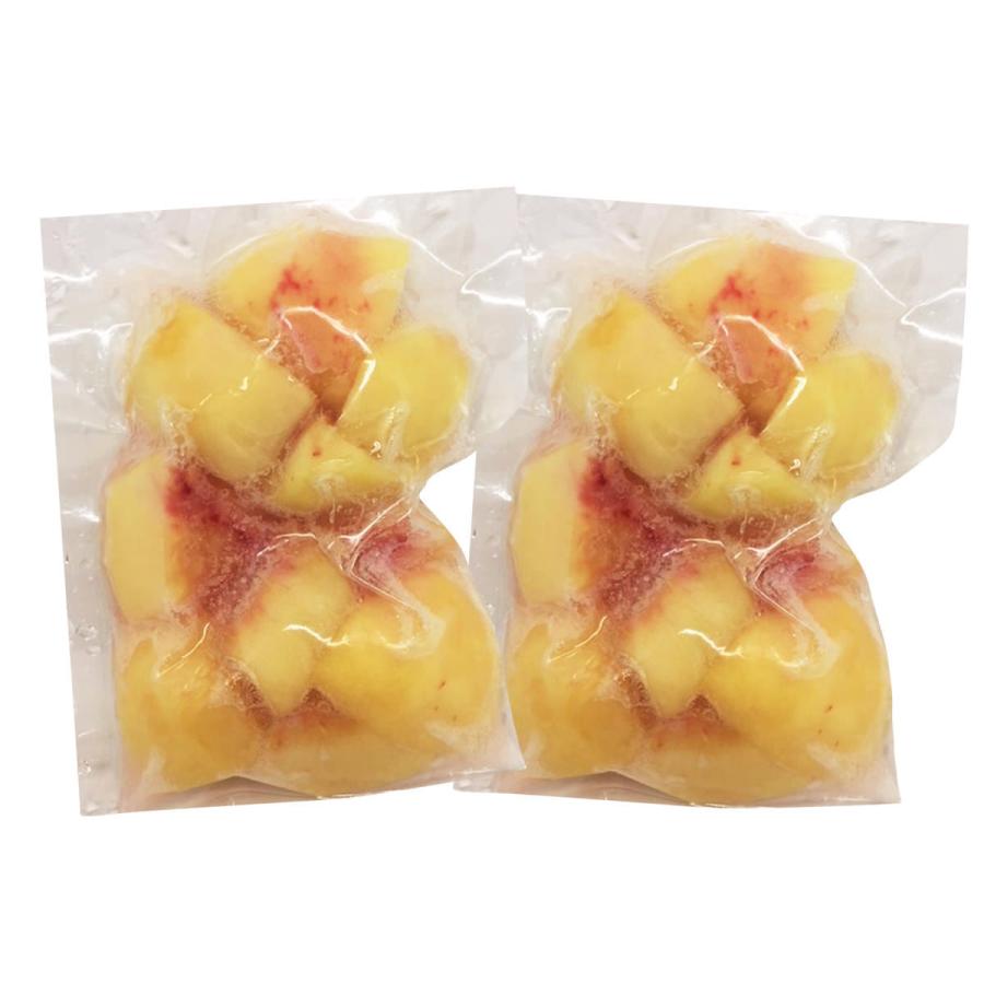 国産 冷凍桃 2袋 詰合せ 桃 フルーツ 冷凍 冷凍フルーツ もも 真空パック カットフルーツ NORUCA｜nipponselect｜02
