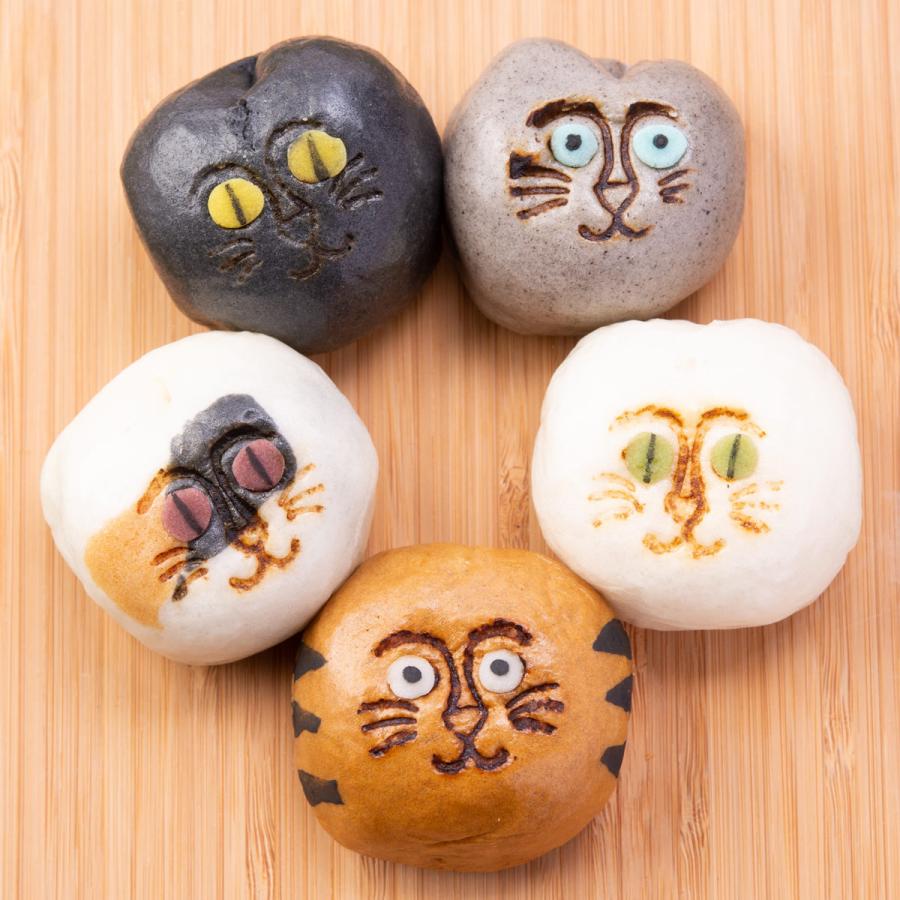 招福猫子まんじゅう 5個入2箱 10個 詰合せ まんじゅう 和菓子 お菓子 猫まんじゅう 猫型 岐阜 和菓子処 稲豊園 産直お取り寄せニッポンセレクト 通販 Paypayモール
