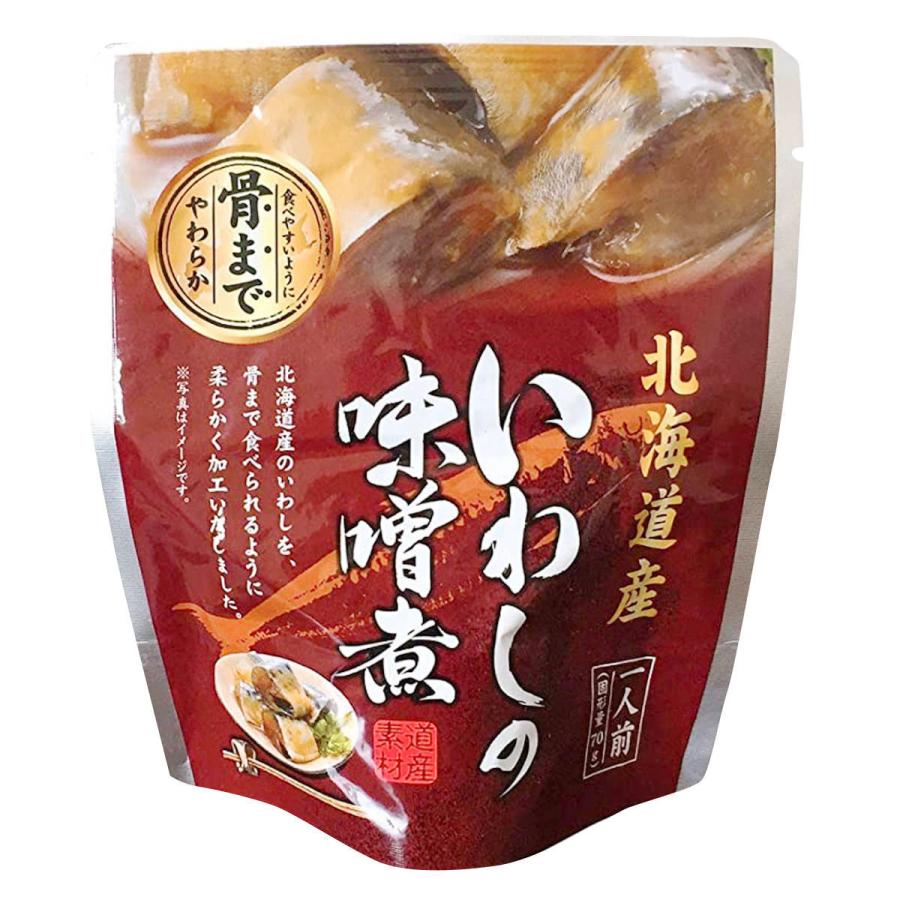 いわしの味噌煮 96個セット 惣菜 いわし レトルト 常温 味噌煮 おかず 根室産 鰯 マイワシ 根室七星 北海道産｜nipponselect｜02