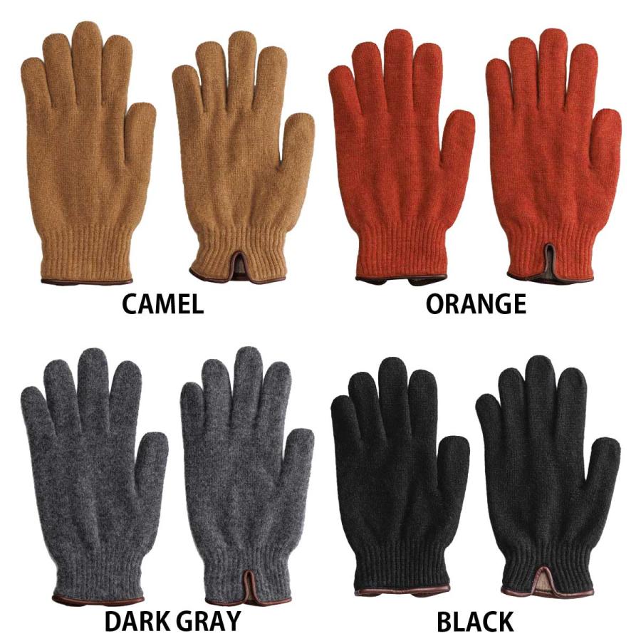 KURODA 女性用 ニット手袋 ラムレザー パイピング 手袋 レディース ニットグローブ 国産 防寒グッズ KURODA（クロダ） 女性用 ニット手袋 ラムレザー パイピング 手袋