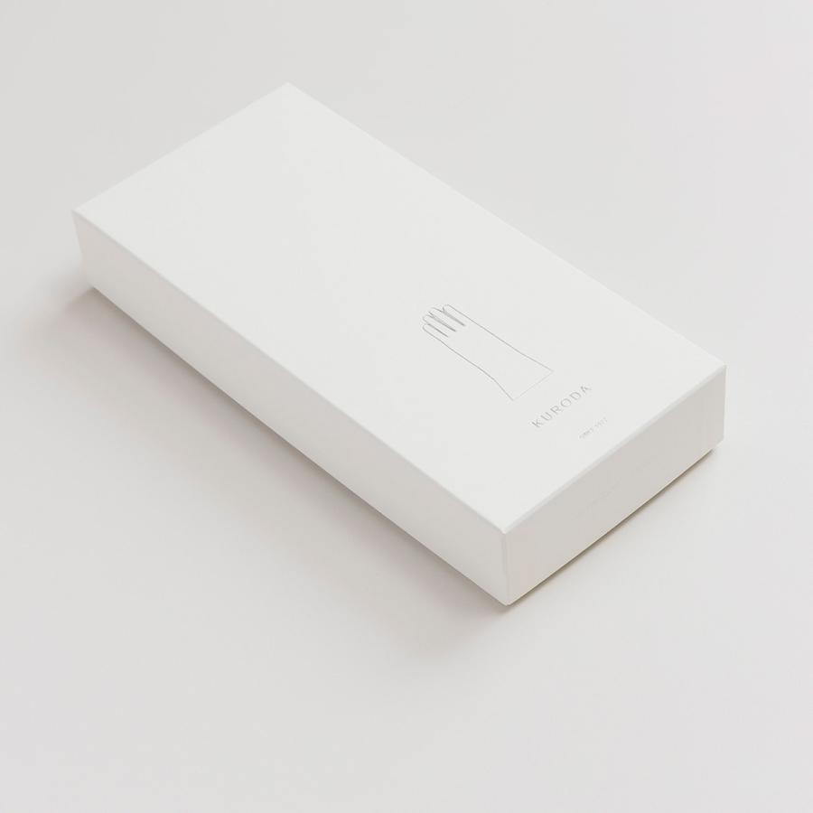 KURODA（クロダ） 女性用 ニット手袋 ラムレザー パイピング 手袋