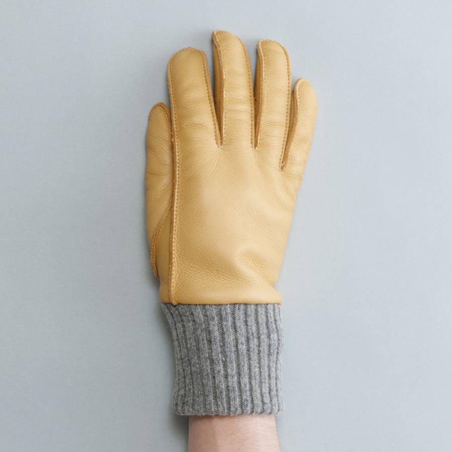 KURODA（クロダ） 男性用 革手袋 リブ付き 牛革 Cowhide 手袋 メンズ