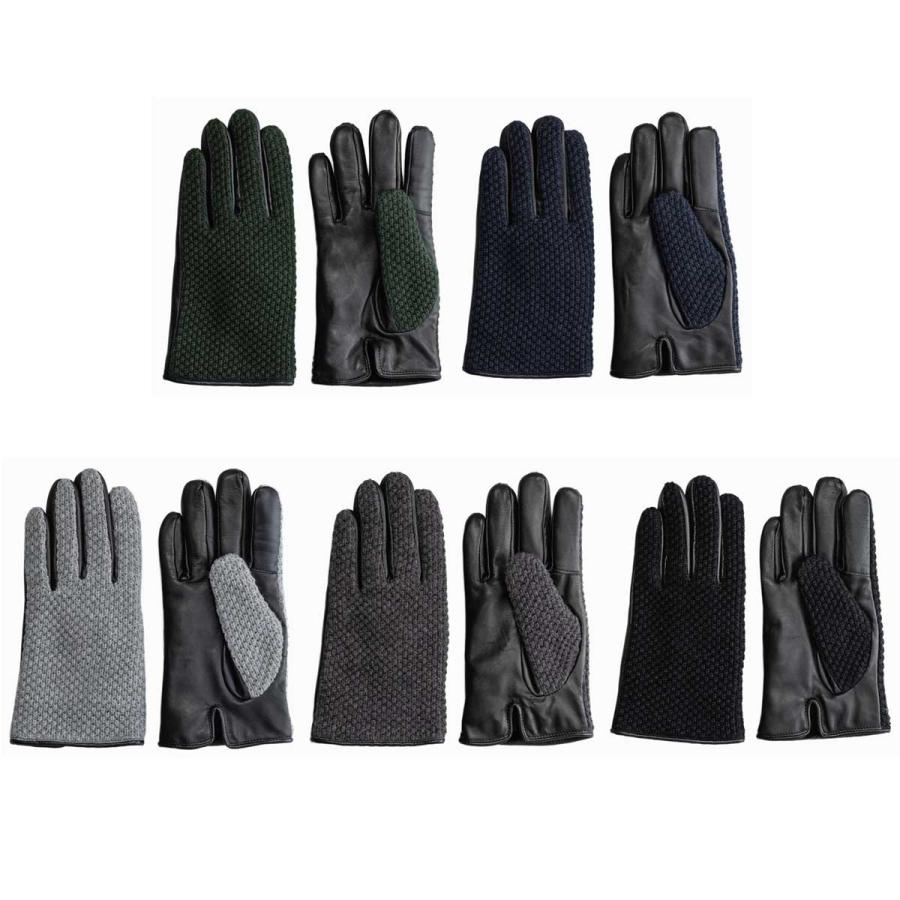 ORuKuBET 男性用 鹿子編みニットコンビレザーグローブ 手袋 メンズ 防寒 革手袋 羊革 保温 スマホ対応 寒さ対策 ポスト投函便 ORuKuBET 男性用 鹿子編みニットコンビレザーグローブ 手袋 メンズ