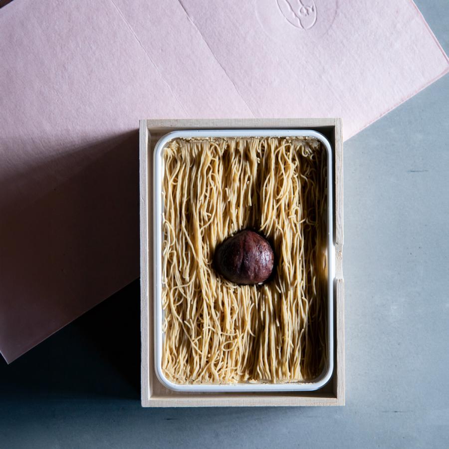 和栗白露 朱華 hanezu 遠見周作 葛ねり モンブラン 桐箱入 スイーツ